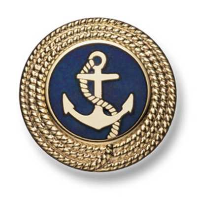 221 Japanese-made Metal Button For Suits And Jackets, Gold/navy Blue