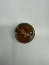 305 Japanese-Made Metal Button For Suits And Jackets, Tiger Pattern, Brown, Gold