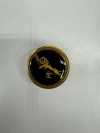 309 Made In Japan Metal Button For Suits And Jackets, Black And Gold Tiger Pattern
