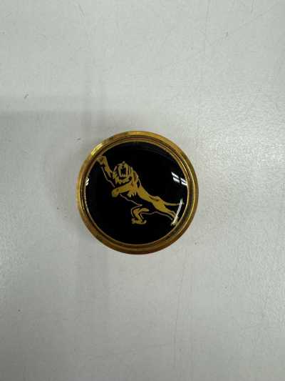 309 Made In Japan Metal Button For Suits And Jackets, Black And Gold Tiger Pattern