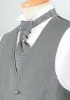 YT-02 Gray Jacquard Euro Tie Polyester Made In Japan