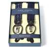 AT-2277-NV ALBERT THURSTON Suspenders Navy Blue Diamond Pattern 35mm Elastic (Elastic Band)