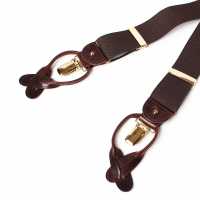 AT-BROWN Albert Thurston Suspenders Brown Elastic (Elastic Band)[Formal Accessories] ALBERT THURSTON Sub Photo