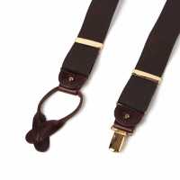 AT-BROWN Albert Thurston Suspenders Brown Elastic (Elastic Band)[Formal Accessories] ALBERT THURSTON Sub Photo