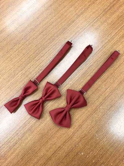 BF-430 Bow Tie Polyester Material Burgundy
