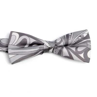BF-GEO-GR Silk Print Bow Tie Geometry Gray