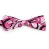 BF-GEO-PI Silk Print Butterfly Tie Geometry Pink