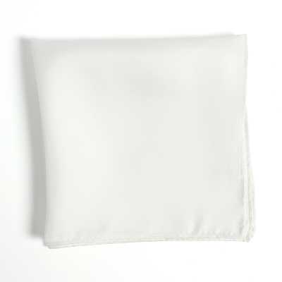CF-1-W Made In Japan Twill Weave 16 Momme Silk Scarf White