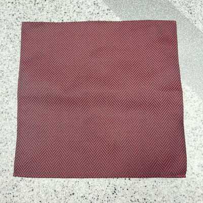 CF-23 Made In Japan Jacquard Chief, Herringbone Pattern, Burgundy
