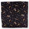 CF-JAZZ-BK Silk Print Pocket Square Jazz Black
