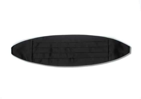 CM-106 Premium Material Cummerbund, Made With Silk Facing Fabric, Black