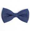 HBF-02 HARISSONS Linen Bow Tie Blue
