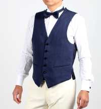 HLV-01 HARISSONS Linen Vest Navy Blue[Formal Accessories] Yamamoto(EXCY) Sub Photo