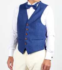 HLV-02 HARISSONS Linen Vest Blue[Formal Accessories] Yamamoto(EXCY) Sub Photo