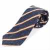 HVN-25 VANNERS Nep Silk Regimental Tie Navy Blue