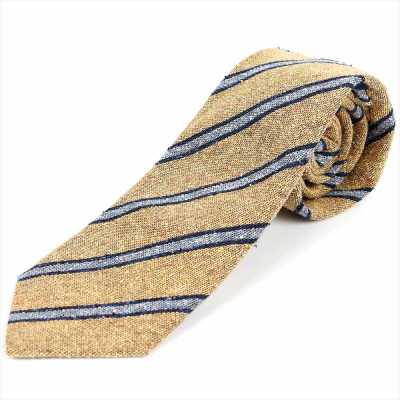 HVN-27 VANNERS Nep Silk Regimental Tie Yellow