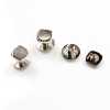 K-2 Stud Buttons Made Of Pure Silver With Rounded Corners And Mother Of Pearl Shell