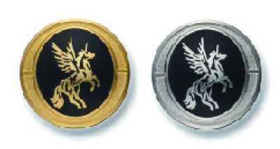 ML-15 Italian Metal Button, Black Center