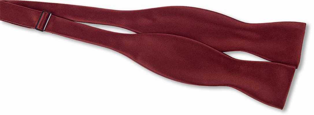 MT-510 Premium Material Silk-Faced Hand-Tied Bow Tie, Burgundy