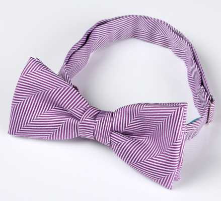 RBF-8007-20 Casual Bow Tie, Herringbone Pattern, Purple