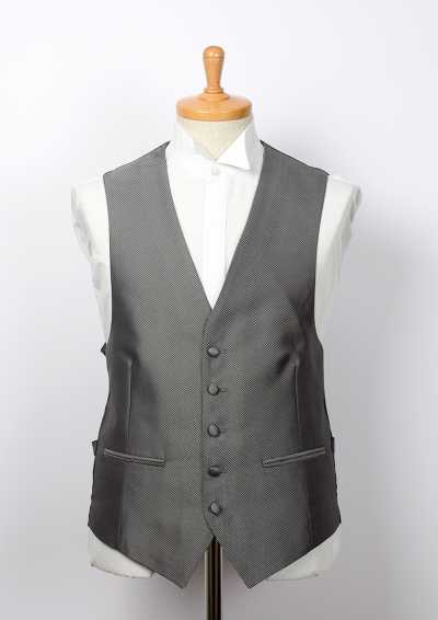 V-02 Formal Vest Gray Jacquard Made In Japan