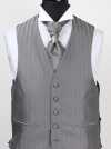 V-24 Formal Vest Made In Japan Herringbone Silver