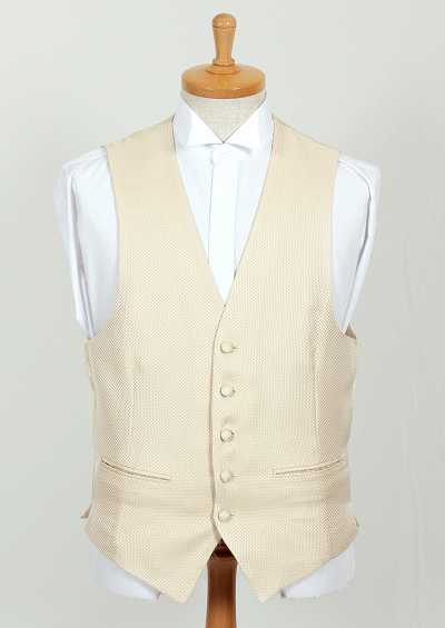 V-26 Formal Vest Made In Japan Micro Check Cream