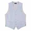 V-27 Formal Vest Made In Japan Micro Check Sky Blue
