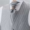 V-3005 Formal Vest Made In Japan Striped Pattern Gray