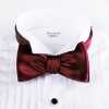 VANNERS VMT-02 VANNERS Textile Used Hand-knot Bow Tie Wine Satin