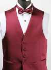 VANNERS-V-002 VANNERS Formal Vest Solid Wine