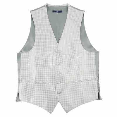 VANNERS-V-010 VANNERS Formal Vest Houndstooth Silver