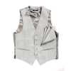 VANNERS-V-29 Vest Made From VANNERS Textile, Vest Dot Pattern, Denim-like Jacquard, Ice Grey