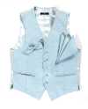 VANNERS-V-31 Vest Made From VANNERS Textile, Vest Dot Pattern, Denim-like Jacquard, Indigo Blue