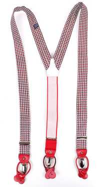 VAR-0123 BRETELLE&BRACES Houndstooth Wine Red[Formal Accessories] Bretelle &amp; Braces Sub Photo