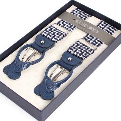 BRETELLE &amp; BRACES Houndstooth Navy