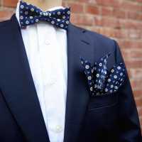 VBF-34 VANNERS Textile Used Bow Tie Small Pattern Navy Blue[Formal Accessories] Yamamoto(EXCY) Sub Photo