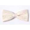 VBF-40 VANNERS Textile Used Bow Tie Paisley Pattern Champagne White