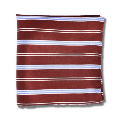 VCF-44 Pocket Square, Border Stripe, Burgundy, Made With VANNERS Fabric