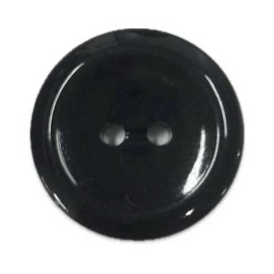 H-3 Glossy Black Two-hole Button For Formal Wear