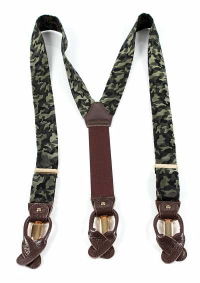 PSR-2 Pentagono Fabric Used Camouflage Green Suspenders