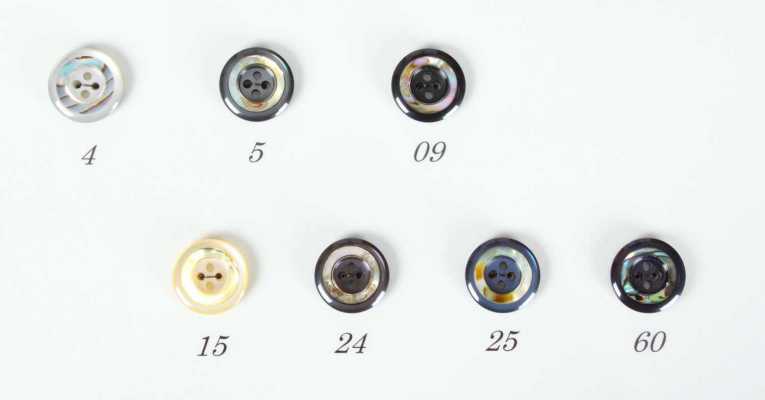 727 Made In Japan Buttons For Suits And Jackets, Natural Shell/Polyester