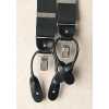 AT-BLACK-XL Albert Thurston Suspenders Black Plain 2way Type XL Size