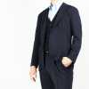 GXPS3J1 Jersey Three-piece Suit Navy Blue Twill