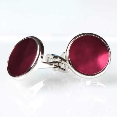 E-9 Color Coating Shell Cufflinks Wine