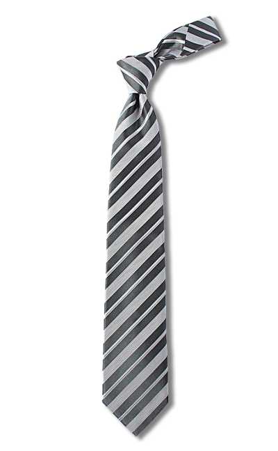 VANNERS Silk Handmade Tie Striped Black