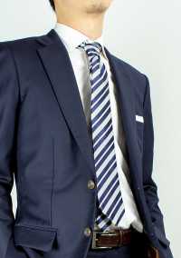 HVN-51 VANNERS Silk Handmade Tie Stripe Navy Blue[Formal Accessories] Yamamoto(EXCY) Sub Photo