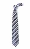 HVN-51 VANNERS Silk Handmade Tie Stripe Navy Blue