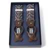 VSR-57 VANNERS Silk Suspenders Paisley Brown