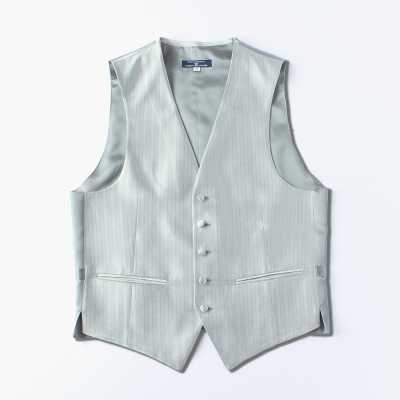 VANNERS-V-47 VANNERS Formal Vest Herringbone Silver